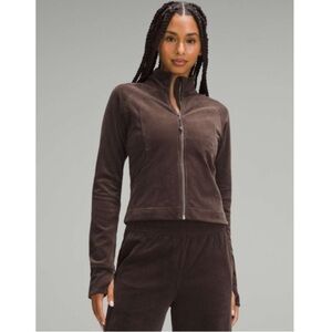 Lululemon Scuba Track Jacket *Velvet Cord Espresso Brown Size 2